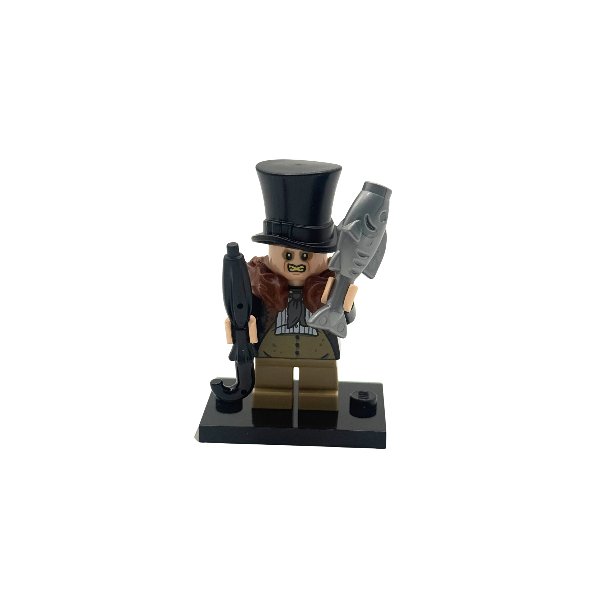 sh0887 The Penguin - Reddish Brown Fur Collar, Dark Tan Waistcoat and Legs