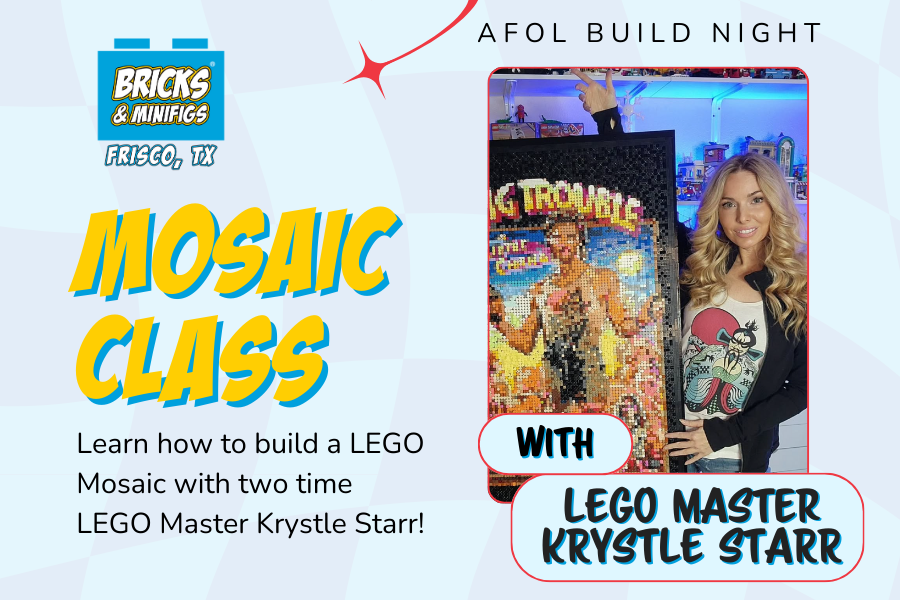 Adult Build Night - LEGO Mosaic Class with LEGO Master Krystle Starr